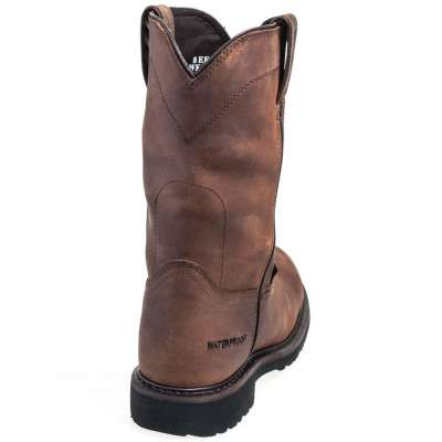 WK4961 Mens Justin Steel Toe Drywall Pull On Boot Wyoming Brown