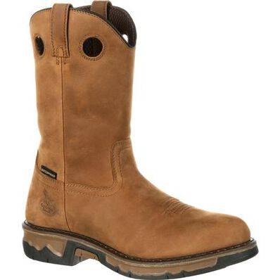 GB00102 Mens Georgia Carbo-Tec Waterproof Composite Toe Work Boot Brown -  Brantleys Western \u0026 Casual Wear