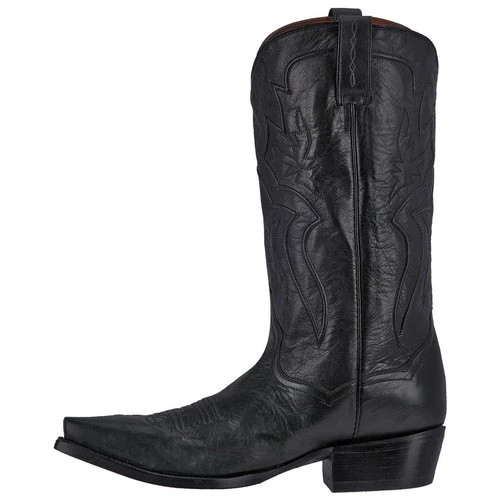 Bottes Cowboy Dan Post El Paso - Taille US 8.5 D - Cuir Noir - Occasion Très Bon état