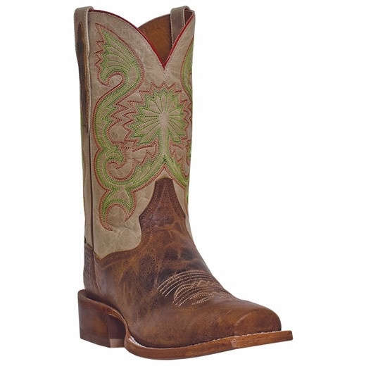 DP4125 Mens Dan Post Free Hand Western Boot Square Toe Tan