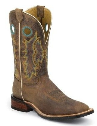 Tony Lama Botte Western Bowie Oak à Bout Carré Large Pour Homme