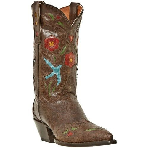 Dan Post Women's Vintage Bluebird Snip Toe Leather Boots - Chocolate