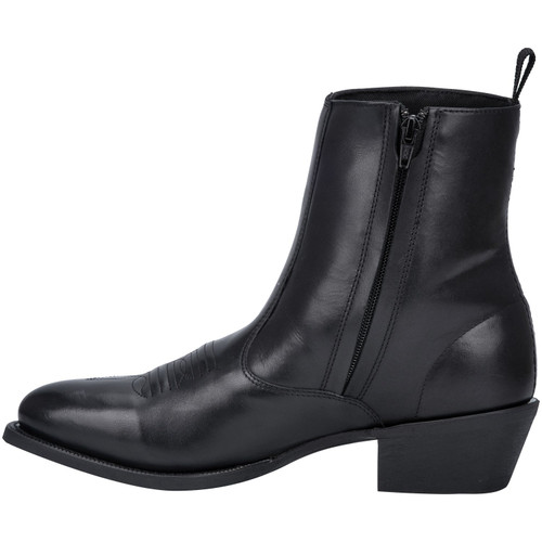 62070 Mens Laredo Fletcher Leather Zipper Half Boot Black  display picture 2