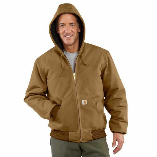 J140BRN Carhartt Duck Active Jacket Quilted Flannel Lined J140BRN Carhartt Duck Active Jacket Quilted Flannel Lined