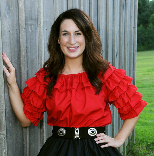 Rhumba Multi Ruffle Sleeve Blouse 