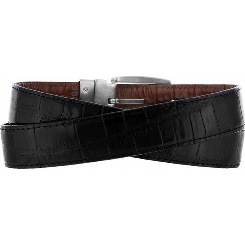 30090 Reversible Croco Black/Peanut Belt
