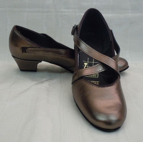 Grace Pewter Crossover Strap Shoe Grace Pewter Crossover Strap Shoe
