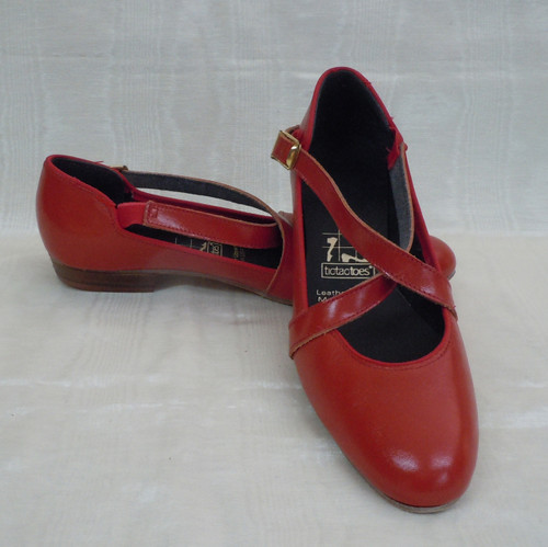 Shagger Red Crossover Strap Shoe Shagger Red Crossover Strap Shoe