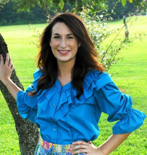 2333C Double Ruffle Blouse