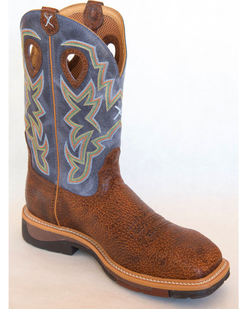 MRS0027 Twisted X Distressed Ruff Stock Cowboy Boots - Wide