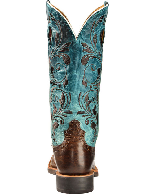 WRS0021 Twisted X Ladies Square Toe Cho/Tur Ruff Stock Boots