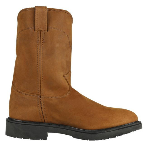 Justin Conductor Workboot Brown Leather Pull On  Rugged WesternCore 10.5 D  4760 Justin Men main image 3