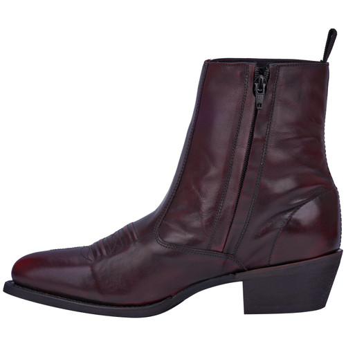 62078 Mens Laredo Fletcher Leather Zipper Half Boot Black  display picture 2