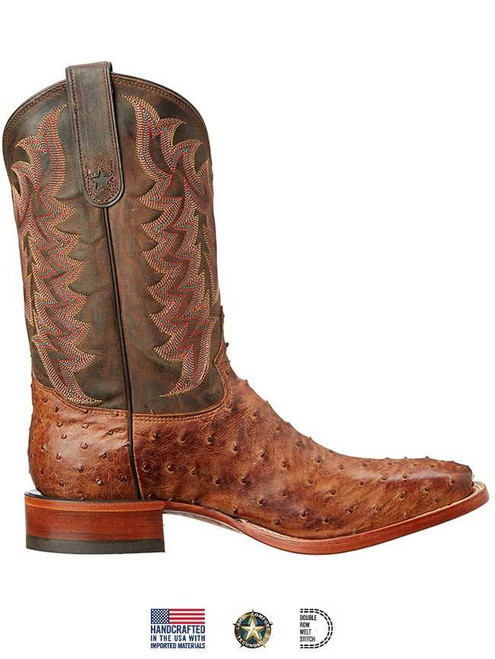 E9452 Mens Tony Lama Fannin Full Quill Western Boot Square Toe