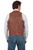 206 Scully Ranch Tan Whip Stitch Leather Lapel Vest