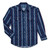 MC1267M Wrangler Men's Checotah Blue with White Aztec and Red Stripes Print Long Sleeve Western Shirt