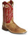 BR358 Mens Justin Bent Rail America Tan Cowhide Western Boot Square Toe