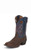 2520JR Childrens Justin Lasso Western Boots Square Toe Brown/Blue