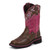 L9955 Womens Justin Gypsy Starlina Pink Square Toe Western Boot Brown/Pink