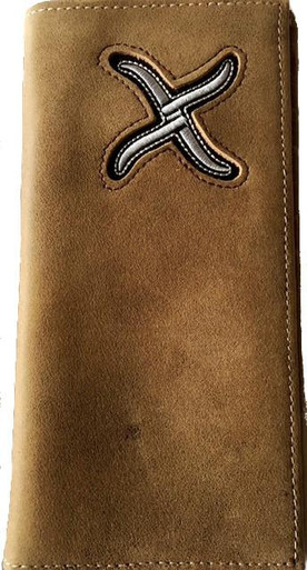 XRC-4 Twisted X Soft Distressed Brown Rodeo Wallet with Silver