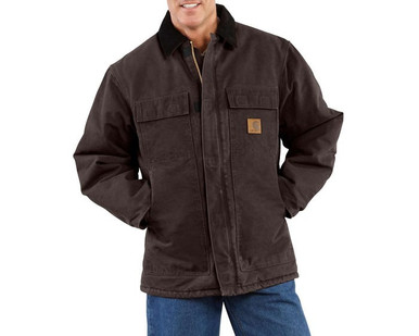 C26-DKB Carhartt Men's Arctic Quilt Lined Sandstone Traditional