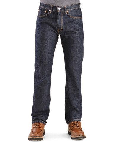 505-0216 Regular Fit Rinsed Indigo Straight Leg Jeans