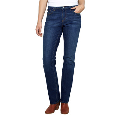 15505-0111 Womens Levi Jeans Straight Fit Straight Leg Sleek Blue ...