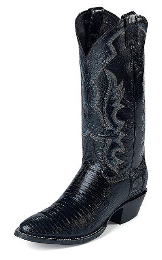 8313 Mens Justin Lizard Foot Western Boot with Medium Round  display picture 1