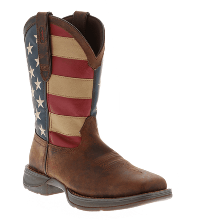 DB5554 Mens Durango American Flag Rebel Boot Square Toe