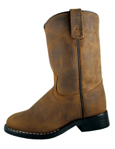 3036T Toddler Smoky Mountain Roper Western Boot Distressed Brown
