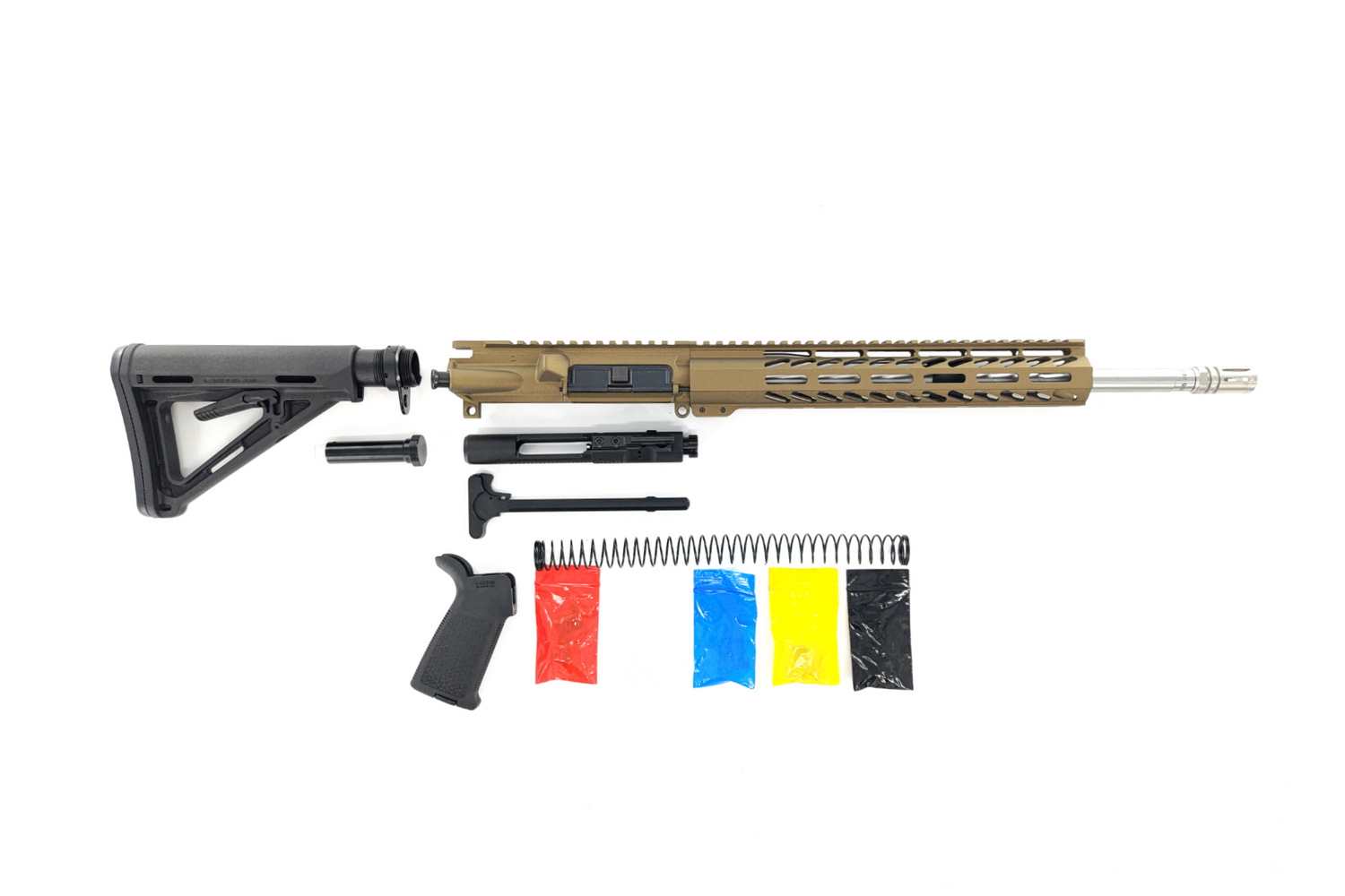 AR-15 Rifle Kit - Cerakote Bronze, Stainless Barrel 18