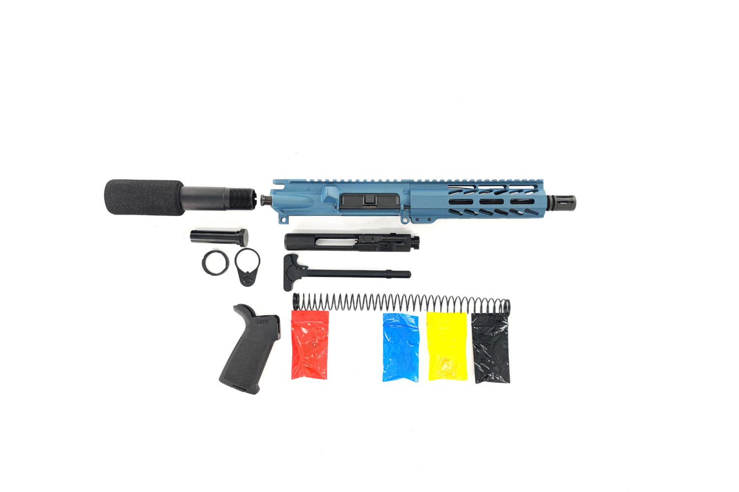 300 Blackout Pistol Kit Titanium Blue 7.5″ Barrel, 7″ Rail