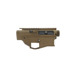 AR-10 Upper & Lower Receiver Set - Burnt Bronze  (Ejection Port Cover+ Forward Assist -Installed )