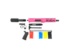 AR-15 Pistol Kit, -( NO LOWER )-Cerakote Pink 7.5″ Phosphate Barrel, 7″ Handguard, Magpul Grip