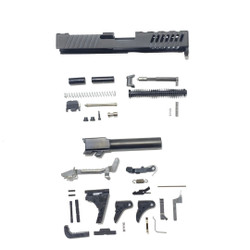 Black Skeleton Slide Compatible G19- Barrel-Upper And Lower Parts Kit