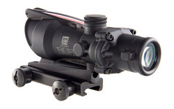Trijicon ACOG® 4x32 BAC Riflescope - .223 / 5.56 Red Chevron Reticle, Thumbscrew Mount, Tritium / Fiber Optics Illuminated