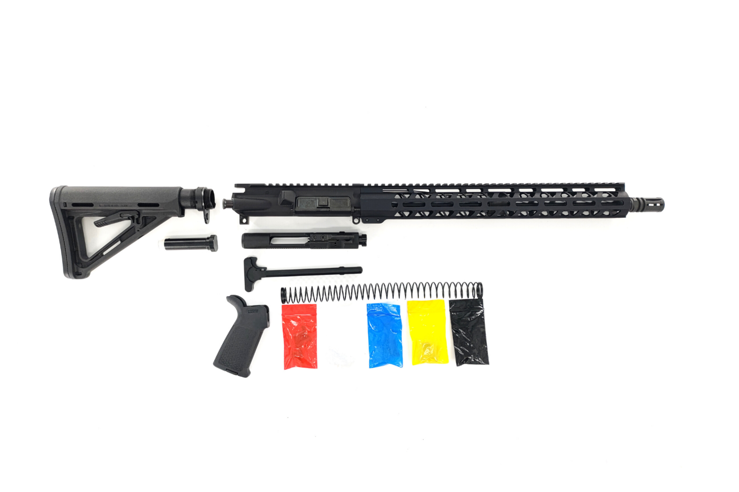 AR15 Rifle Kit Black 16″ Phosphate Barrel, 15″ Rail