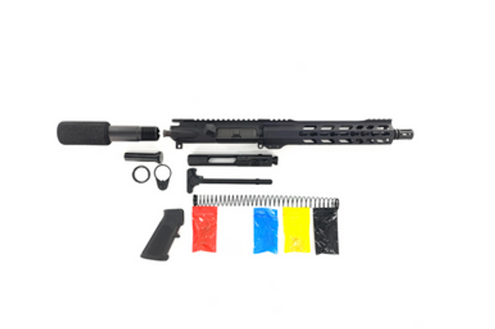 AR-15 Pistol Kit, -( NO LOWER )-Black 10.5″ Phosphate Barrel, 10″ Rail Handguard