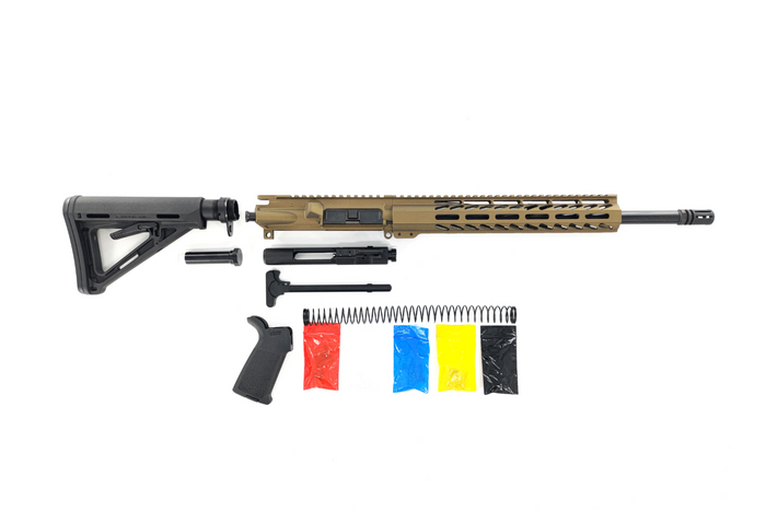 AR-15  Rifle Kit, -( NO LOWER )- Cerakote Bronze 16″ Phosphate Barrel, 12″ Rail Handguard, Magpul Stock & Grip AR-15  Rifle Kit, -( NO LOWER )- Cerakote Bronze 16″ Phosphate Barrel, 12″ Rail Handguard, Magpul Stock & Grip