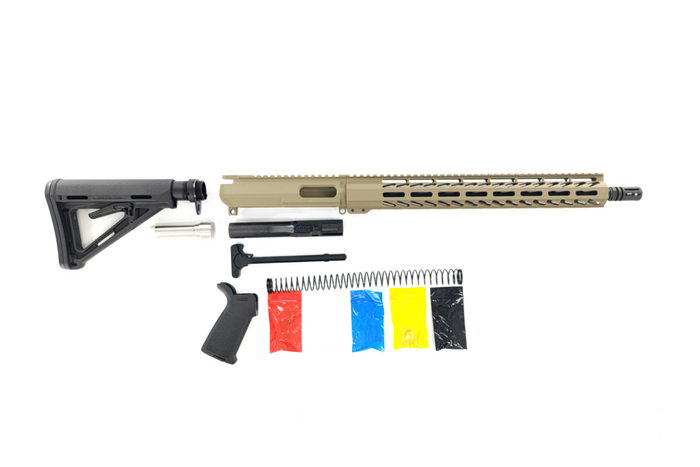 9MM Rifle Kit, Cerakote FDE 16″Phosphate Barrel,15" Rail Handguard, Magpul Stock & Grip