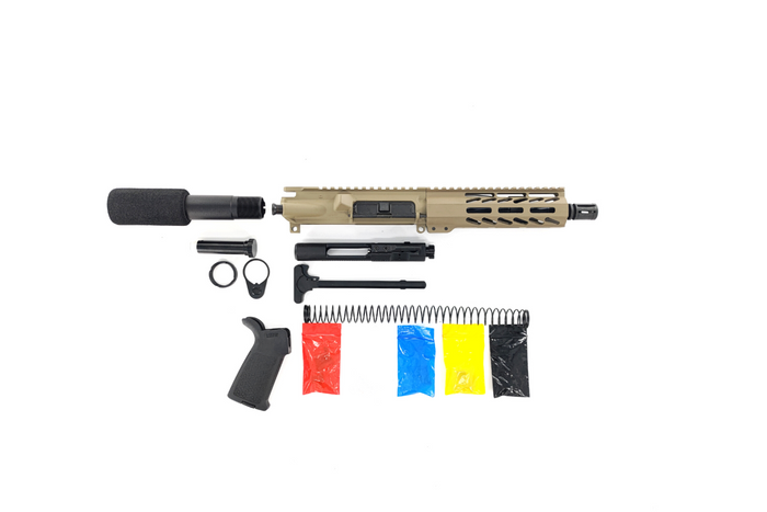 .300 Blackout Pistol Kit, -( NO LOWER )-Cerakote FDE 7.5″ Phosphate Barrel, 7″ Rail Handguard