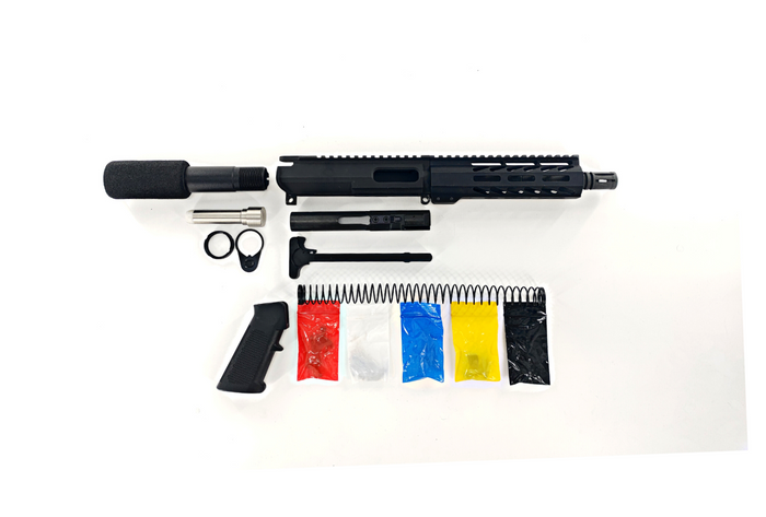 9MM Pistol Kit, 7.5″ Phosphate Barrel, 7″ Rail