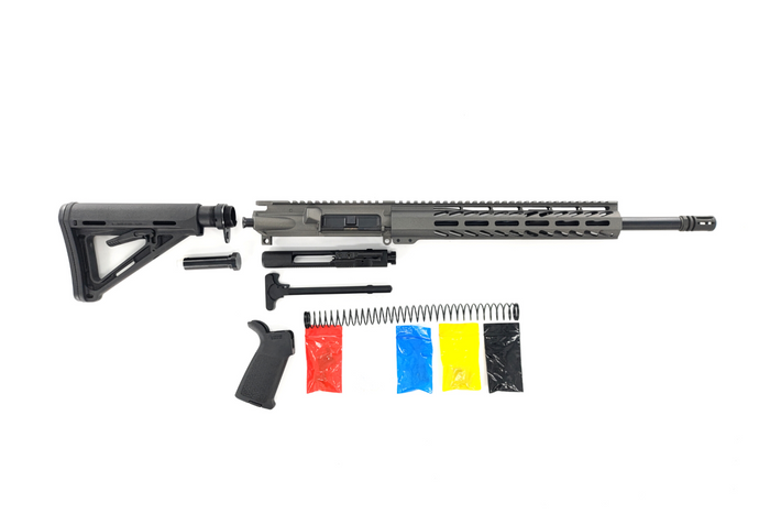 AR-15 Rifle Kit, -( NO LOWER )-Cerakote Tungsten 16″ Phosphate Barrel, 12″ Rail Handguard, Magpul Stock & Grip AR-15 Rifle Kit, -( NO LOWER )-Cerakote Tungsten 16″ Phosphate Barrel, 12″ Rail Handguard, Magpul Stock & Grip