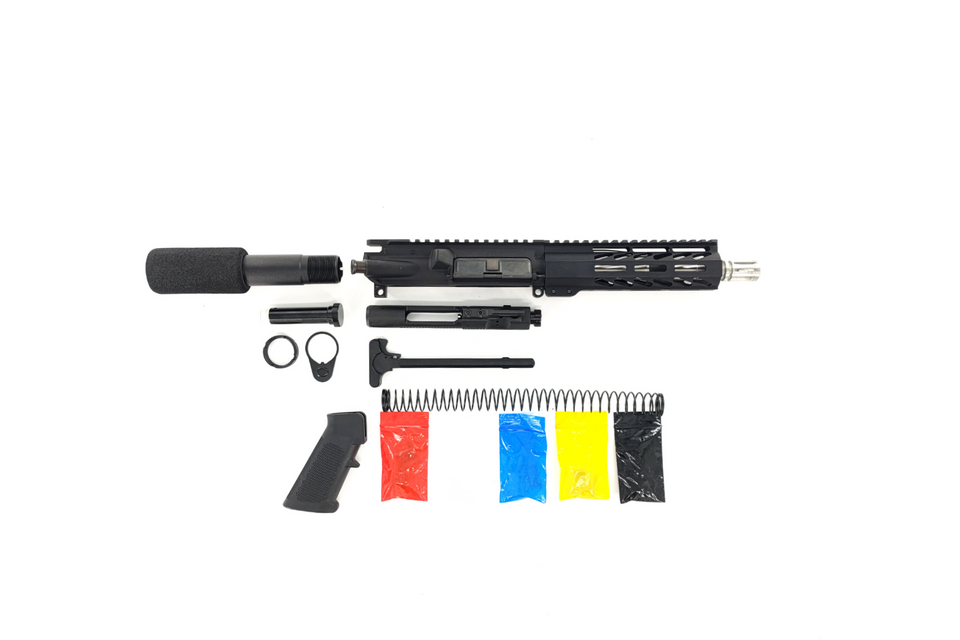 AR15 Pistol Kit Black 7.5″ Stainless Barrel, 7″ Handguard