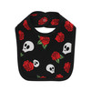 Skull and rose baby bib
