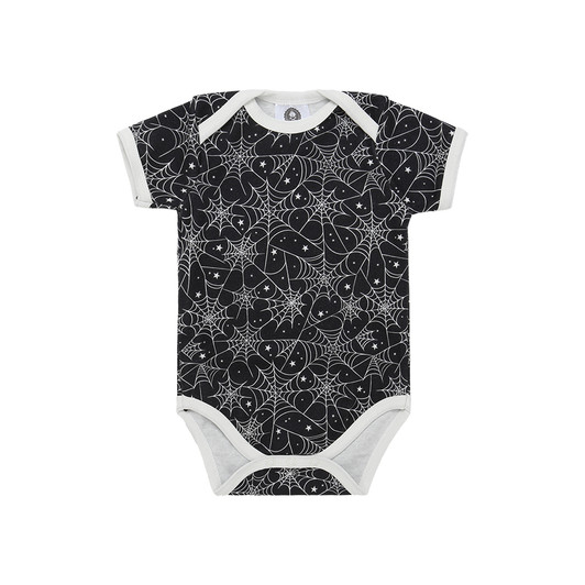 Cobweb print baby vest