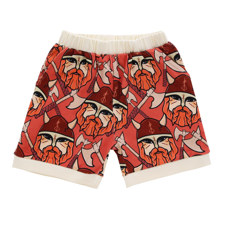 Viking print kids shorts