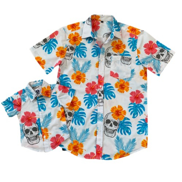 teal hawaiian shirt