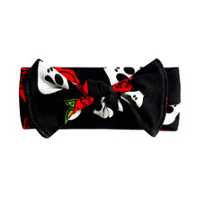 Skull & Rose print baby headband