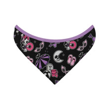 Beach goth print baby bib